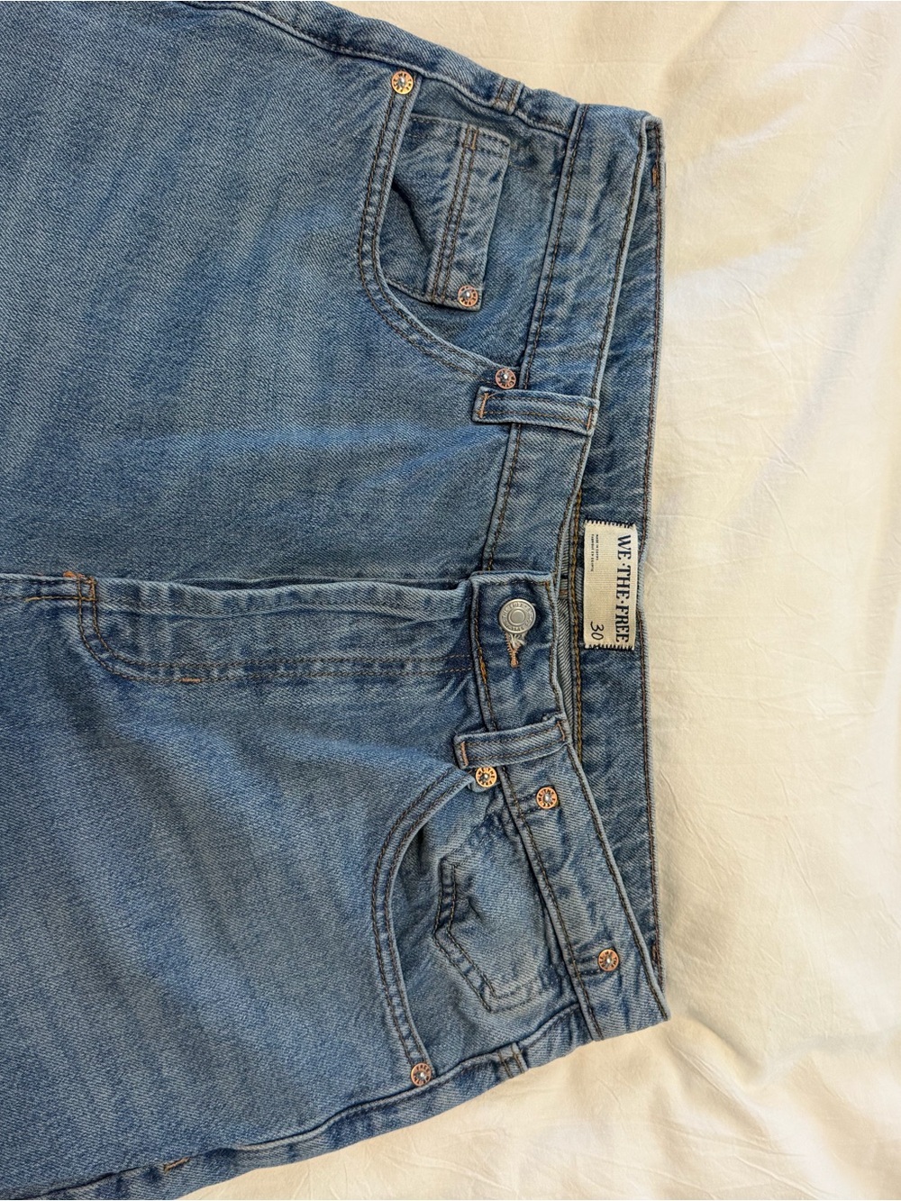 Free People Eden slouchy Light Blue Wide-Leg Jeans - Picture 5 of 12